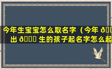 今年生宝宝怎么取名字（今年 🐵 出 💐 生的孩子起名字怎么起才好听）